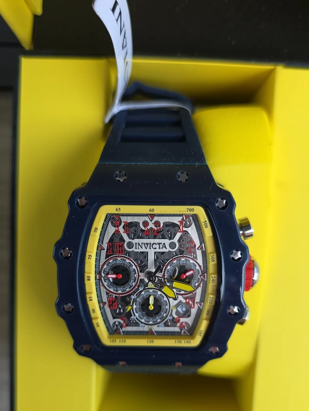472. Invicta Racing 69739  44mm Grey, Yellow